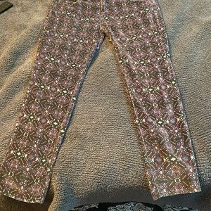 Free People ankle crushed velvet pants